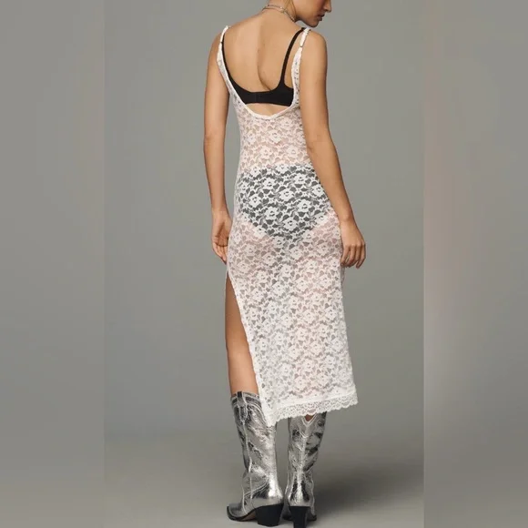 chinese dress ladies LACE MIDI SLIP DRESS – SILKROAD DAUGHTERS main image 0